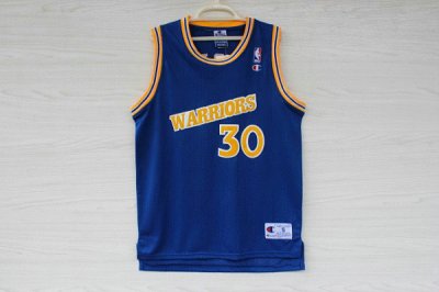 30 Curry Golden State Warriors Vintage Maillot Bleu